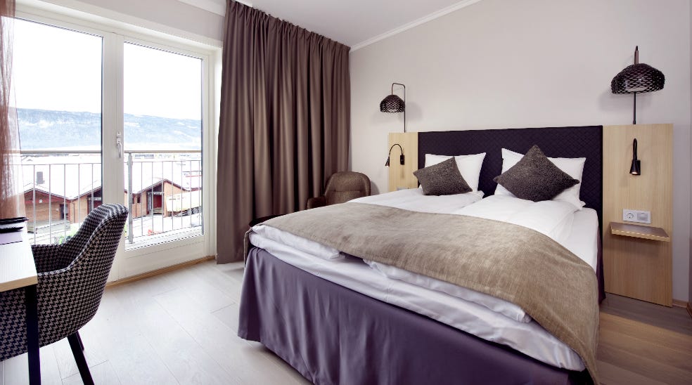 Standard dobbeltrum med udsigt på Clarion Collection Hotel Hammer i Lillehammer